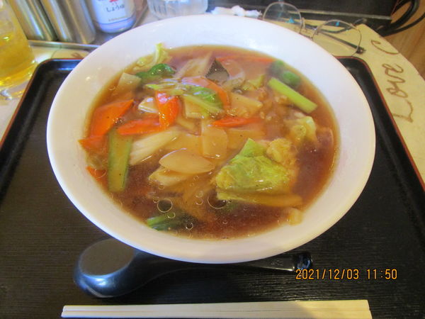 「広東麵（五目うま煮）880円」@麺 三福の写真