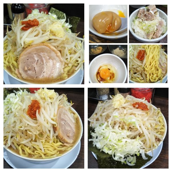 「豚骨醤油らーめん特盛(ニンニク少し唐辛子)➕ライス」@博多長浜らーめん 楓神の写真