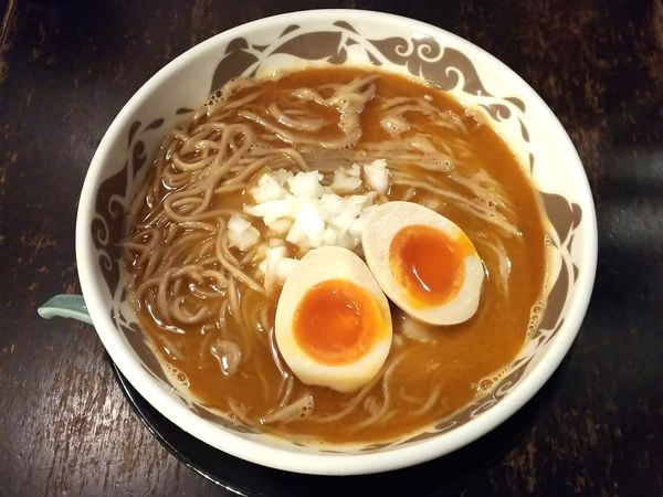 「【限定】ナンナンズヤ！！この海老蕎麦。＋味玉　900＋100円」@煮干結社 弘前店の写真