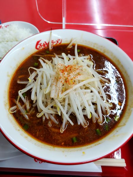 「台湾ラーメン＋モヤシ」@くるまやラーメン 浦和田島店の写真