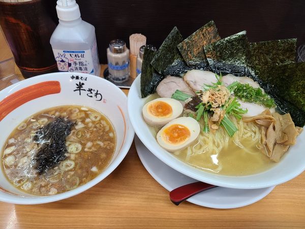 「カマス煮干しつけそば　塩」@中華そば 半ざわの写真