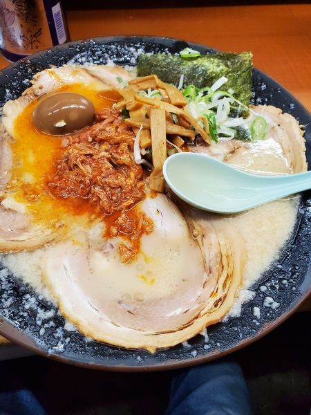 「ホルモンメン」@屋台ラーメンとんこつ貴生 稔台店の写真