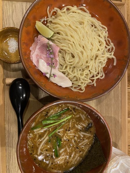 「昆布水の味噌つけ麺 1200」@味噌らーめん 柿田川ひばり 恵比寿本店の写真