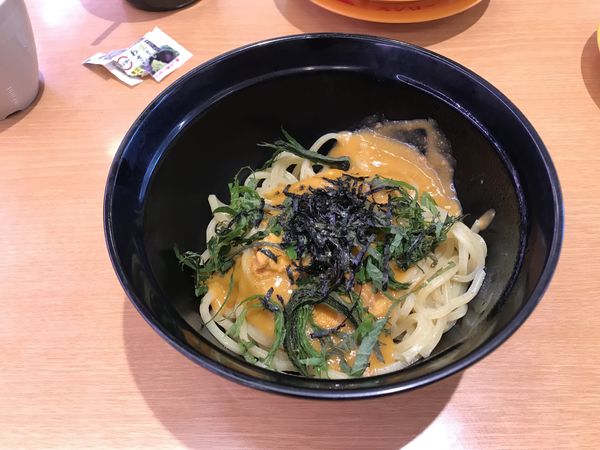 「濃厚うにまぜそば」@スシロー 岩槻店の写真