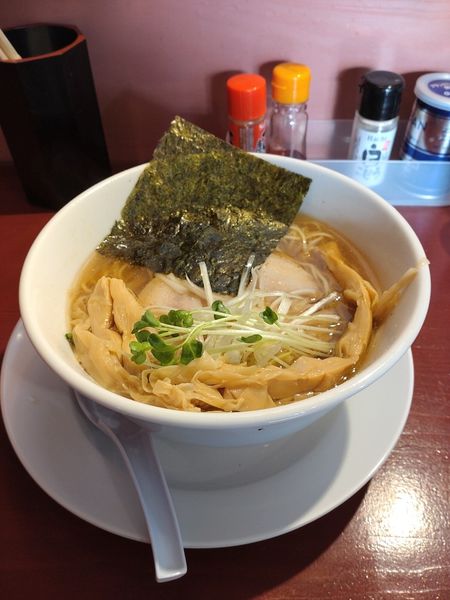 「中華そば細麺　大盛」@麺屋 麻左香の写真