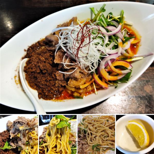 「猛牛つゆ無し担々麺(限定)  1190円」@四川担担麺 阿吽 浅草店の写真