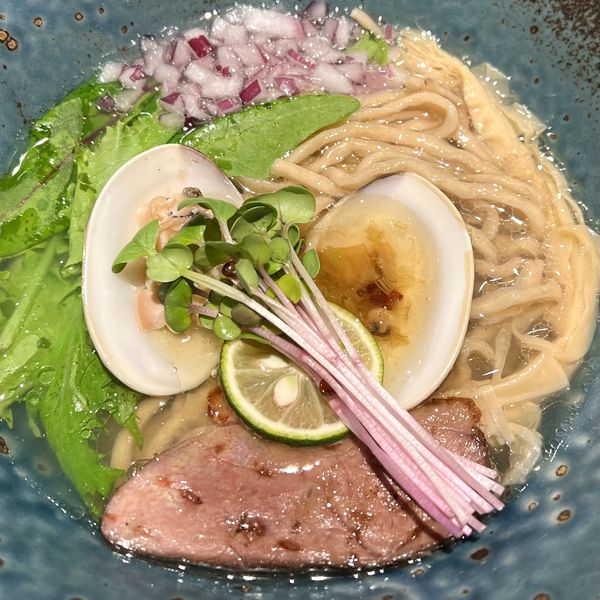 「紀州鴨蛤塩そば」@鴨中華そば 楓の写真