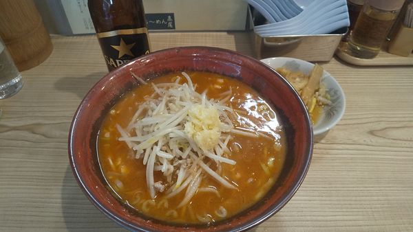 「サッポロ黒ラベル・小瓶→味噌らーめん(¥1,450)」@らーめん 高尾の写真