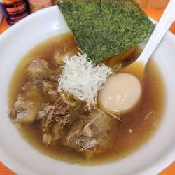 豚軟そば(黒)､味玉