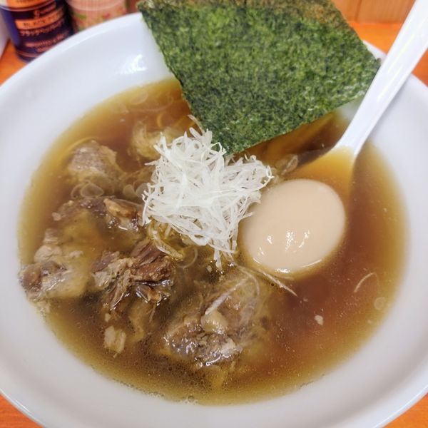 「豚軟そば(黒)､味玉」@中華そば 宝の写真