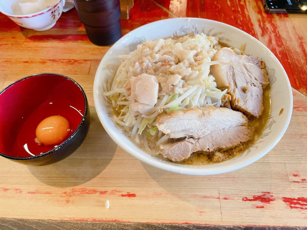 「小ラーメン豚入り」@ラーメン二郎 会津若松駅前店の写真