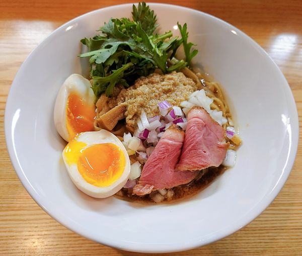 「鴨フォアグラリエット和えそば【期間·数量限定】」@麺 㐂色の写真