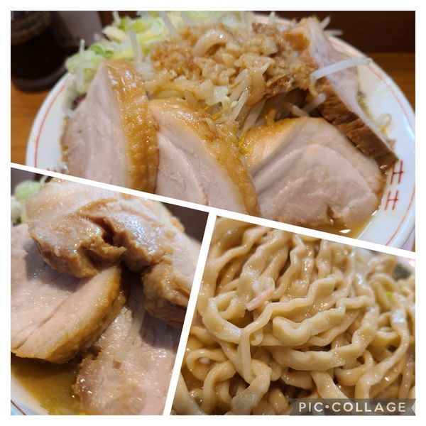 「ラーメン　ちょい豚まし　ねぎ」@麺処 ほん田 東十条店の写真