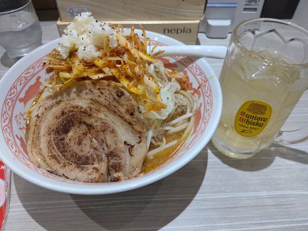 「特濃味噌辛ネギ青春らーめん(中盛250g)880円→700円」@高崎青春ブタ二郎の写真