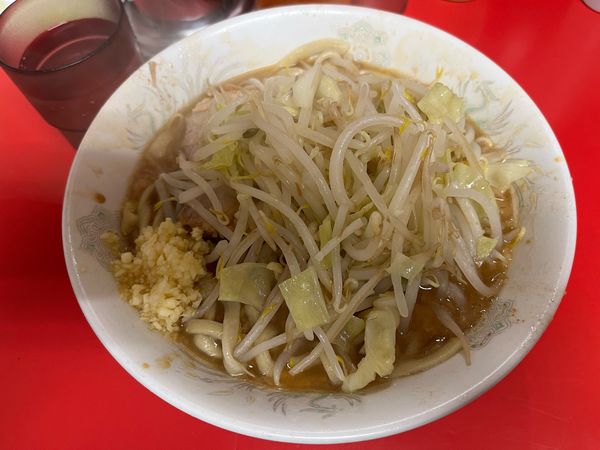 「小ラーメン麺少なめ野菜少なめニンニク少し」@ラーメン二郎 仙台店の写真