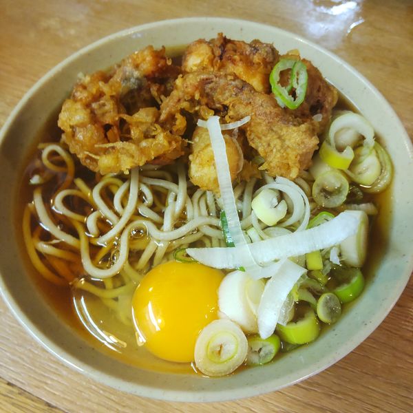 「いかげそ天（￥370）＋玉子（￥50）」@六文そば 金杉橋店の写真