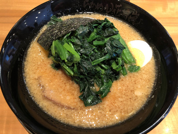 「ほうれん草醬油ラーメン　麺硬め」@らあめん花月嵐 戸田美女木店の写真
