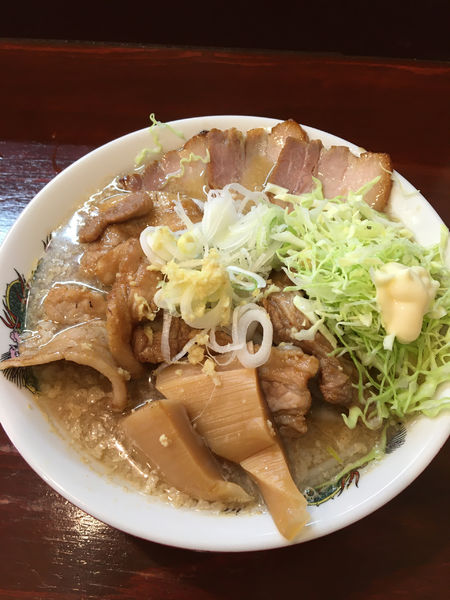 「限定 味噌ポークジンジャーバラチャーシュー入り」@らーめん 五ノ神精肉店 煮干し編の写真