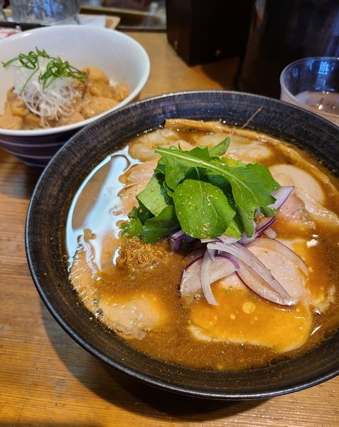「特製味噌ラーメン¥1200+地鶏炙り飯¥400」@ラーメン屋 トイ・ボックスの写真