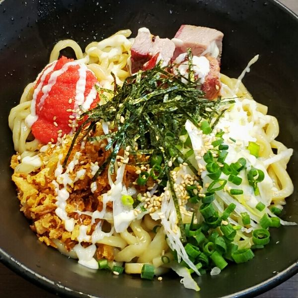 「明太マヨ油そば（麺300g）930円」@茨城油そば協会 茨大前本店の写真