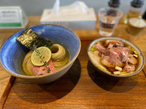 「昆布水のつけ麺(並) ちょい肉増し」@YOKOKURA STOREHOUSEの写真