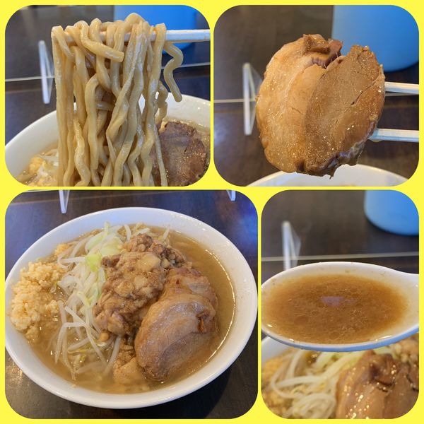 「ラーメン（小）¥840（ニンニク・味アブラ）」@ラーメンパワースポット 厚木店の写真