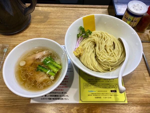「塩生姜つけ麺」@塩生姜らー麺専門店 MANNISH 亀戸店の写真