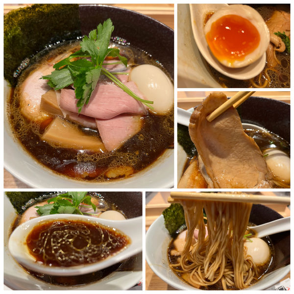 「【中華そば 四つ葉】特製四つ葉ブラック生姜ver 1500円」@ラーメンWalkerキッチンの写真