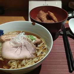 醤油(中太麺)＋ソースカツ丼