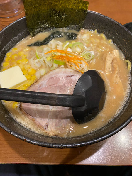 「合わせ味噌ラーメン、コーンバター」@北海道らーめん奥原流 久楽 本店の写真
