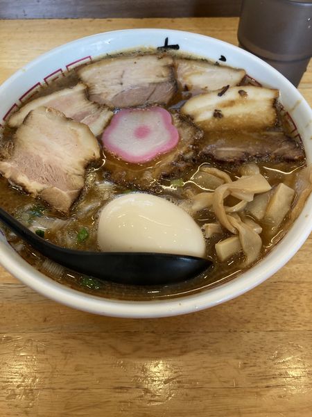 「あがら豚骨中華そば　大盛り」@麺屋あがらの写真