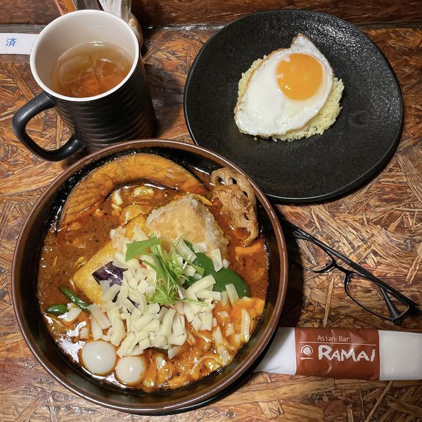 「タフゴレン（揚げ出し豆腐）」@Asian Bar RAMAI 札幌本店の写真