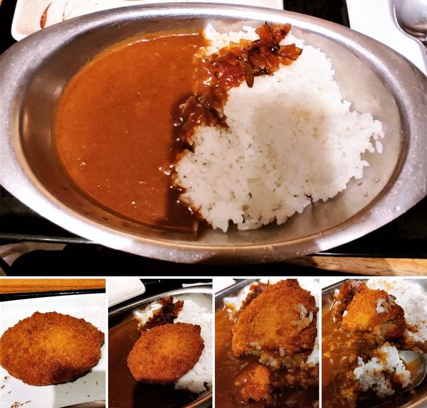 「カレーライス+コロッケ=570円」@本場さぬきうどん 親父の製麺所 上野店の写真