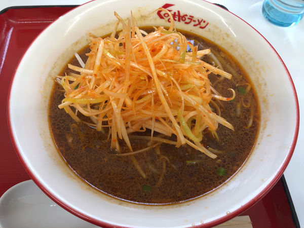「たいわんラーメン　辛ネギ　麺硬め」@くるまやラーメン 浦和田島店の写真