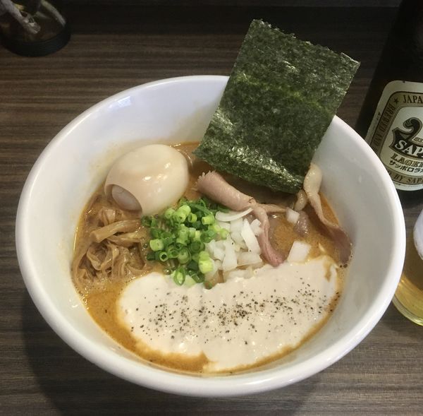 「牡蠣と白子のラーメン【限定】+味玉」@麺屋 煮干と鶏 ひんなの写真