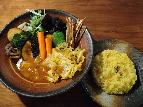 「１日分道産野菜のスープカレー　１３２０円」@ふらのやの写真