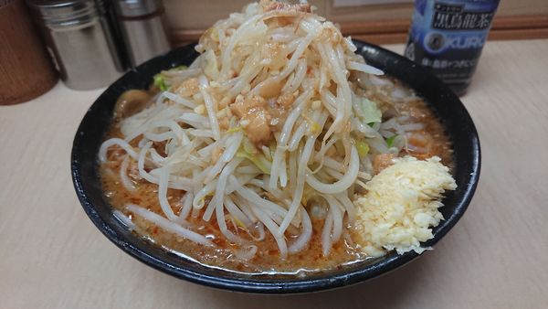 「みそラーメン(800円)ニンニクアブラ」@ラーメン二郎 京成大久保店の写真