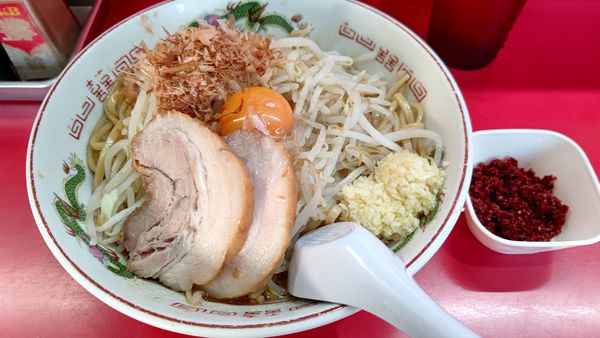 「まぜそば+自家製とうがらし」@赤ひげラーメンの写真