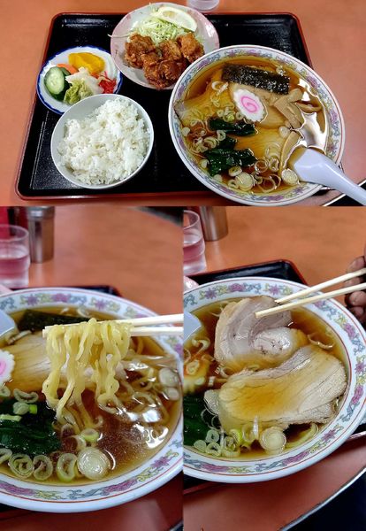 「『チャーシューメン+からあげセット(￥660+200)』」@上海亭の写真