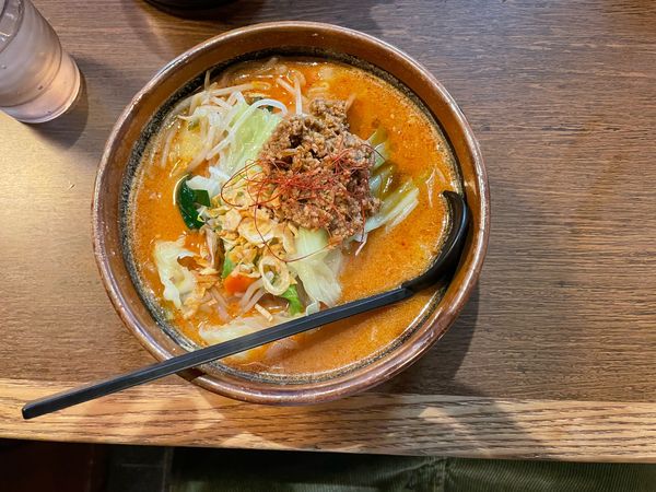 「北海道辛味噌ラーメン３辛」@蔵出し味噌 麺屋 壱正 小牧本店の写真