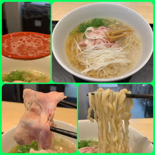 「多重煮干しアグー背脂らあめん¥1000」@超純水採麺 天国屋の写真