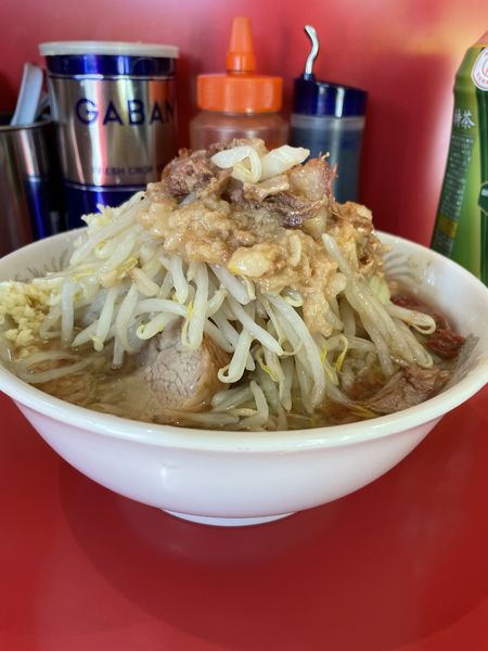 「ミニ＋豚券（全増し）¥750」@ラーメン二郎 千葉店の写真