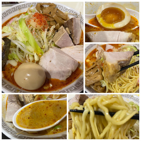 「中華そば(小)700円 野菜120円 担々50円 麺カタメ」@所沢大勝軒の写真