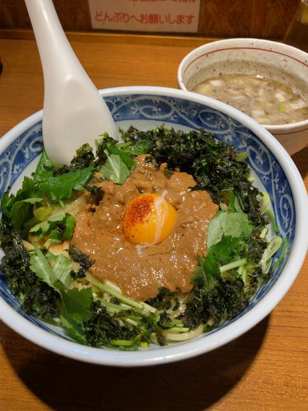 「限定：あん肝釜玉つけ麺990円」@寿製麺よしかわ 川越店の写真