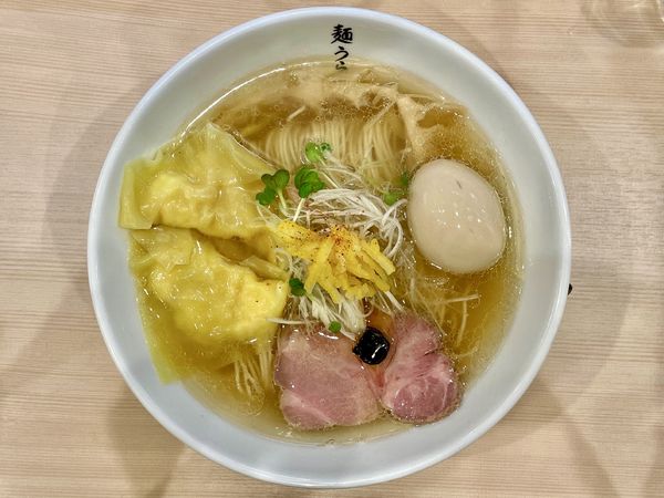 「ヱビス中瓶 → ゆず塩SOBA ＋ 海老わんたん」@麺うらたの写真