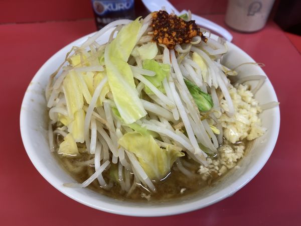 「小ラーメン（麺半分）」@ラーメン二郎 千住大橋駅前店の写真