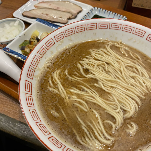 「秋刀魚」@炭火焼濃厚中華そば 奥倫道の写真