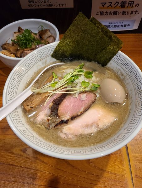 「特製濃厚煮干¥1090+チャーシューご飯¥250」@拉麺 瑞笑の写真