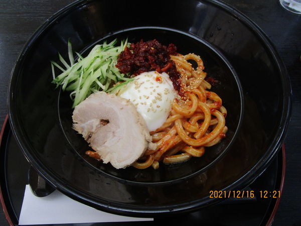 「そっこうどん（混ぜるよ）うどん 950円」@そば処 中田屋の写真