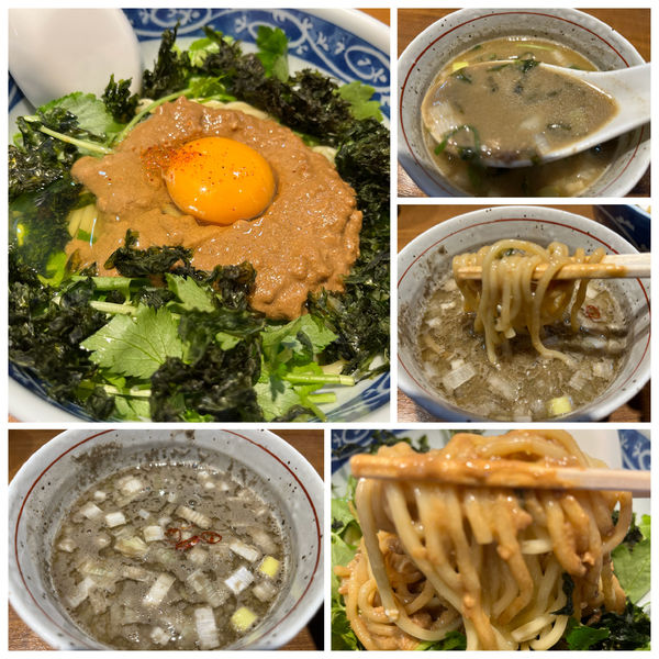 「【限定】あん肝釜玉つけ麺 990円」@寿製麺よしかわ 川越店の写真